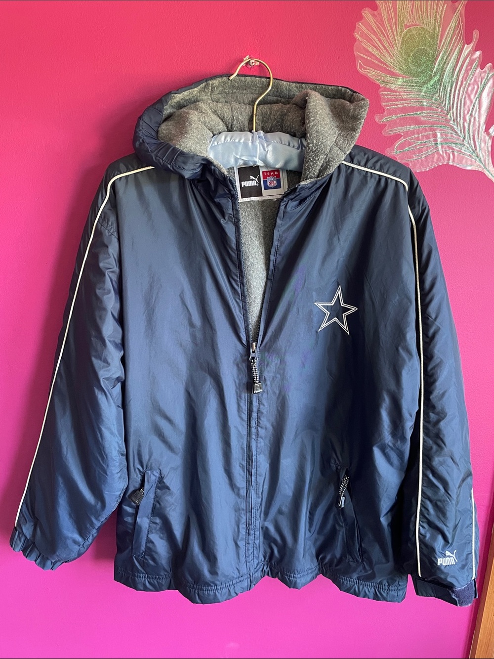 Puma Dallas Cowboys NFL Fleece Lined Hooded Jacket NFL